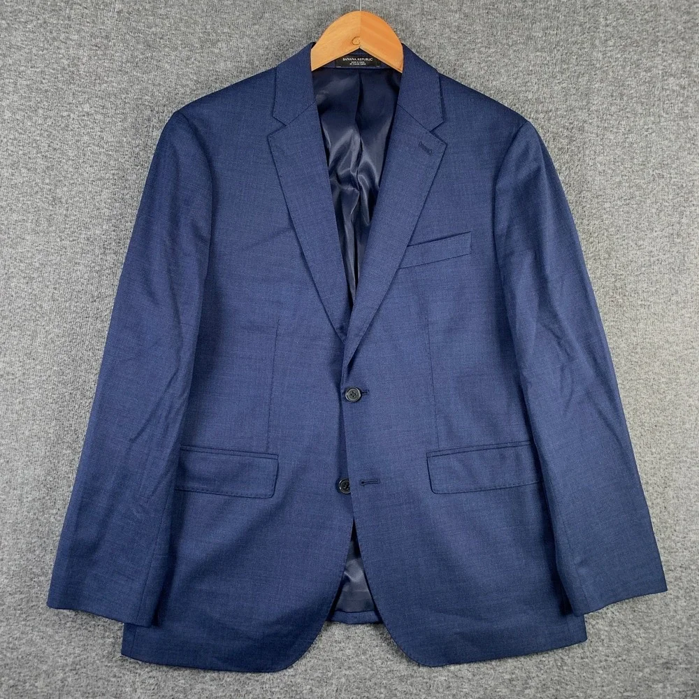 Banana Republic Blazer Jacket Men 40S Reda Flexo Italian Slim Sport Coat Suit